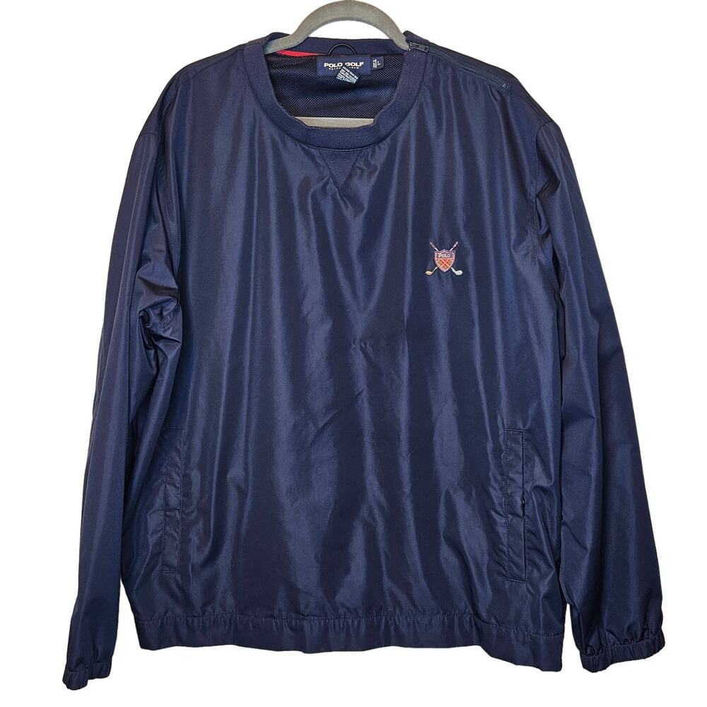 Ralph Lauren Polo Golf Navy blue windbreaker Pullover size Large